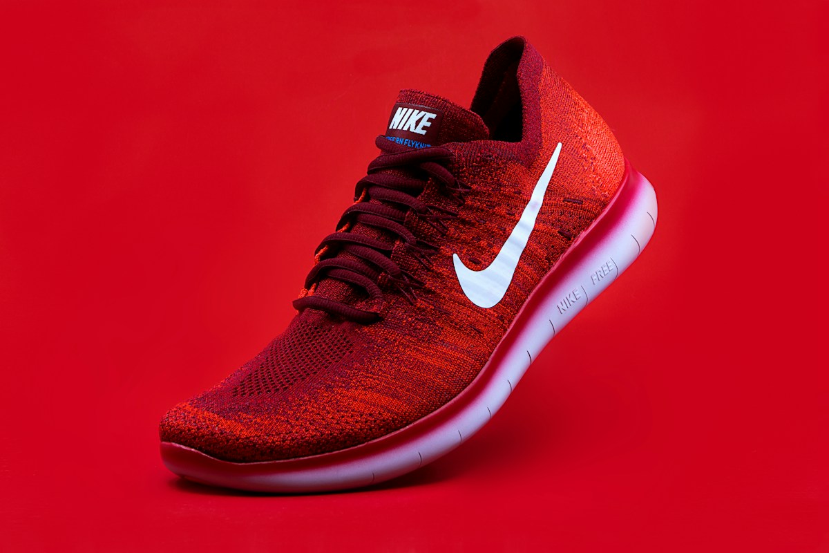 Running shoe pair photo beside sensor concepts